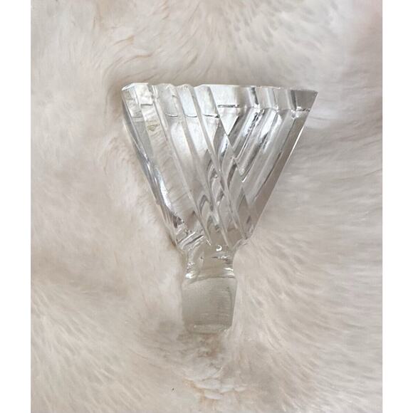 Set of 2 Crystal Lead Cut Clear Glass Perfume Bottles with Stoppers Vanity Decor - Picture 16 of 16